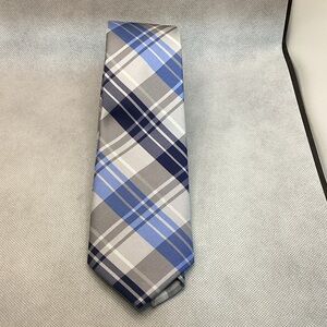 U.S. Polo Assn. Blue and Gray Plaid Tie